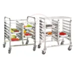Stainless steel serving basin cart with countertop - Image 3